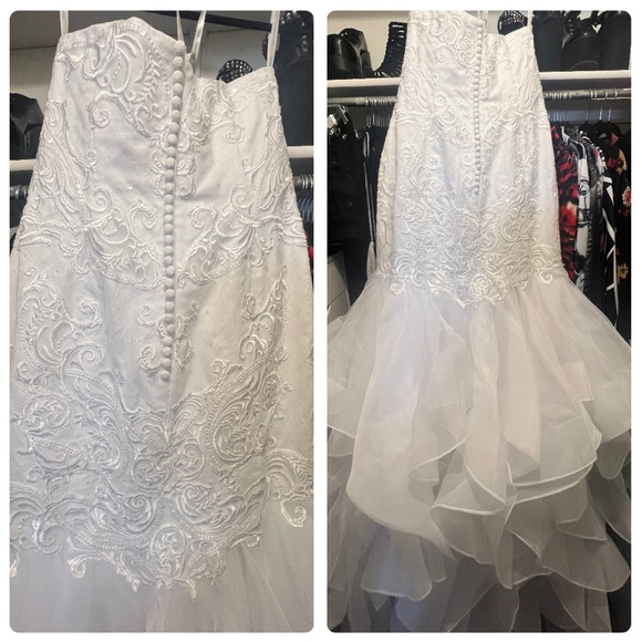 Oleg Cassini Mermaid Wedding Gown NWT - Picture 3 of 3